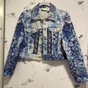 Chico’s Blinged Out Western Jean Jacket